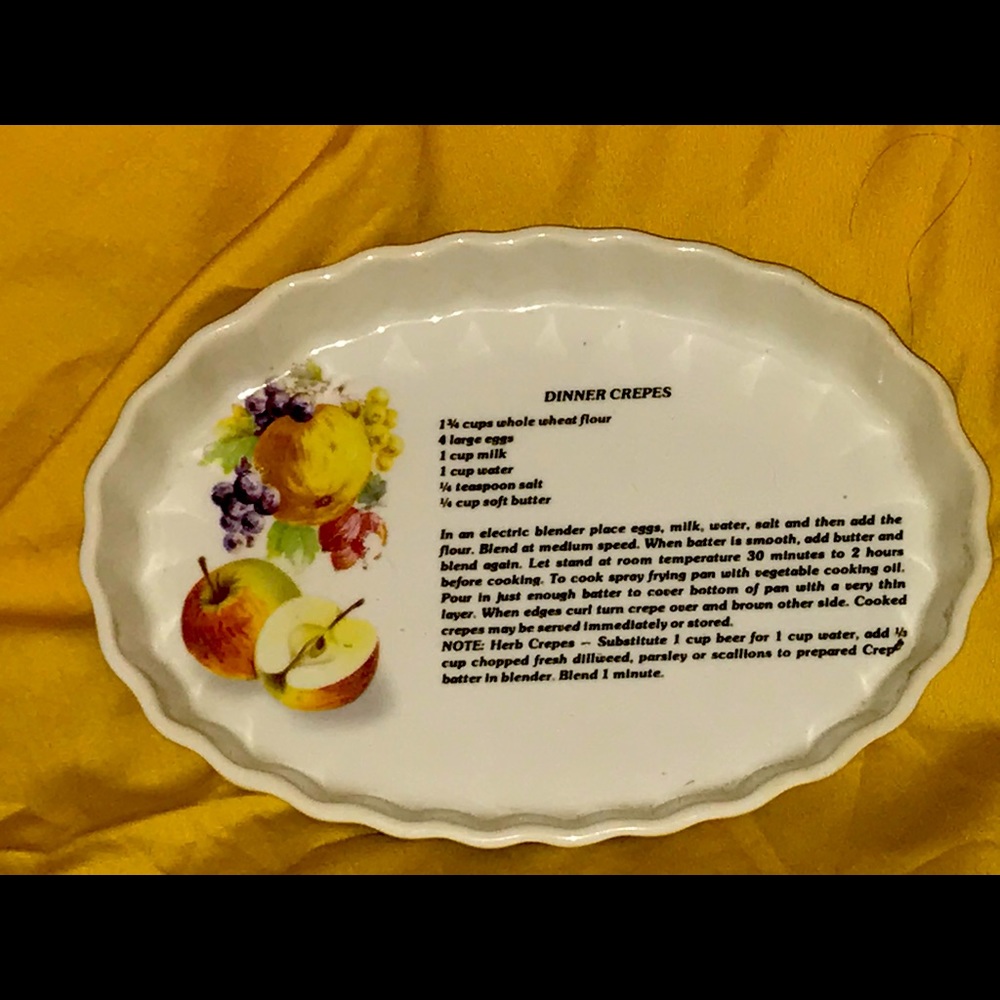 Vintage Made For You By Maxine Decorative Baking Dish - Dinner Crepes Recipe